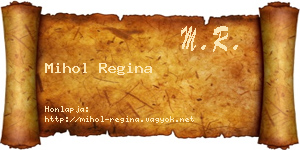 Mihol Regina névjegykártya